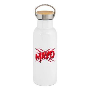 Mayo County Ireland - Thermal Bottle with Bamboo Lid - white - Right