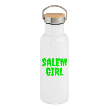 Lebendiges Salem Mädchen Grafik T-Shirt - Thermosflasche mit Bambusdeckel - Weiß - Rechts