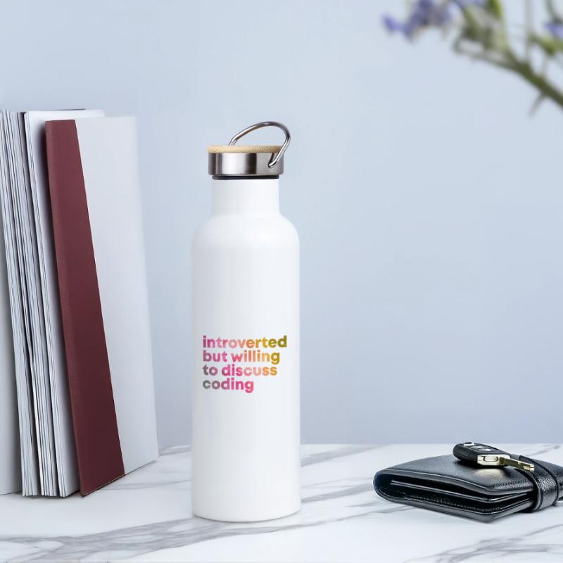 Codage Codage Codage Gourde isotherme avec bouchon en bambou