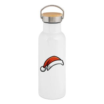 Festlicher Weihnachtshut Cartoon - Thermosflasche mit Bambusdeckel - Weiß - Rechts