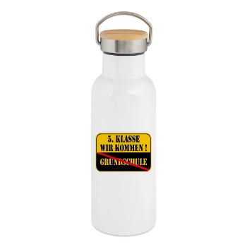 5th Grade - Thermal Bottle with Bamboo Lid - white - Right