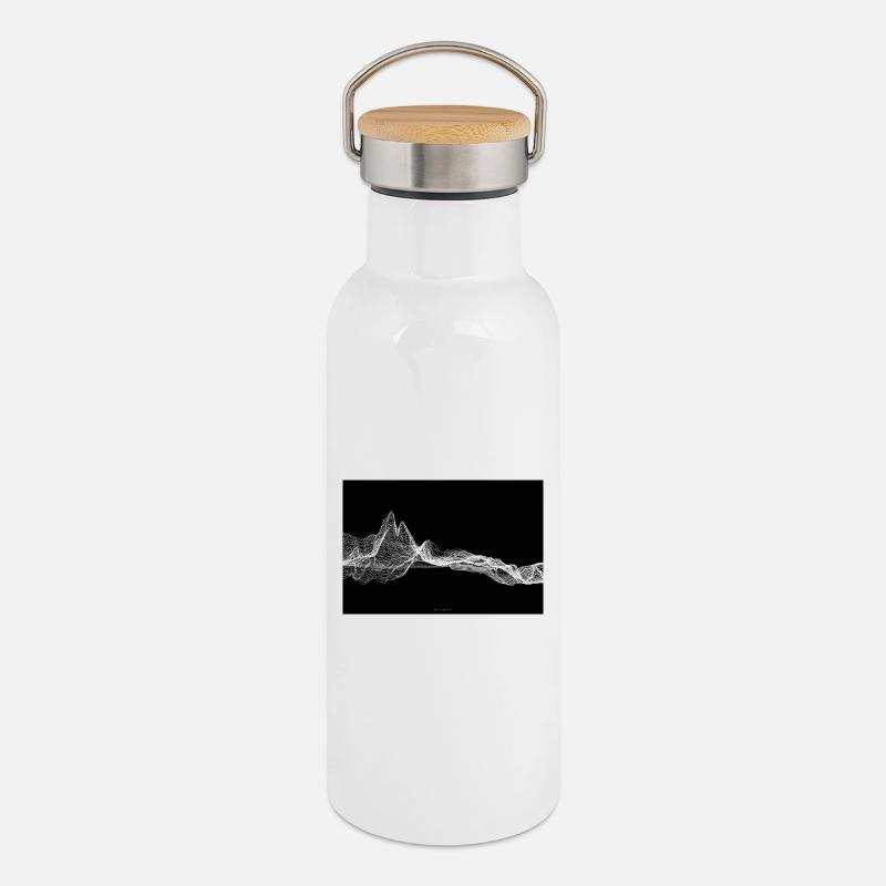 Digital Matterhorn P - Thermal Bottle with Bamboo Lid - white