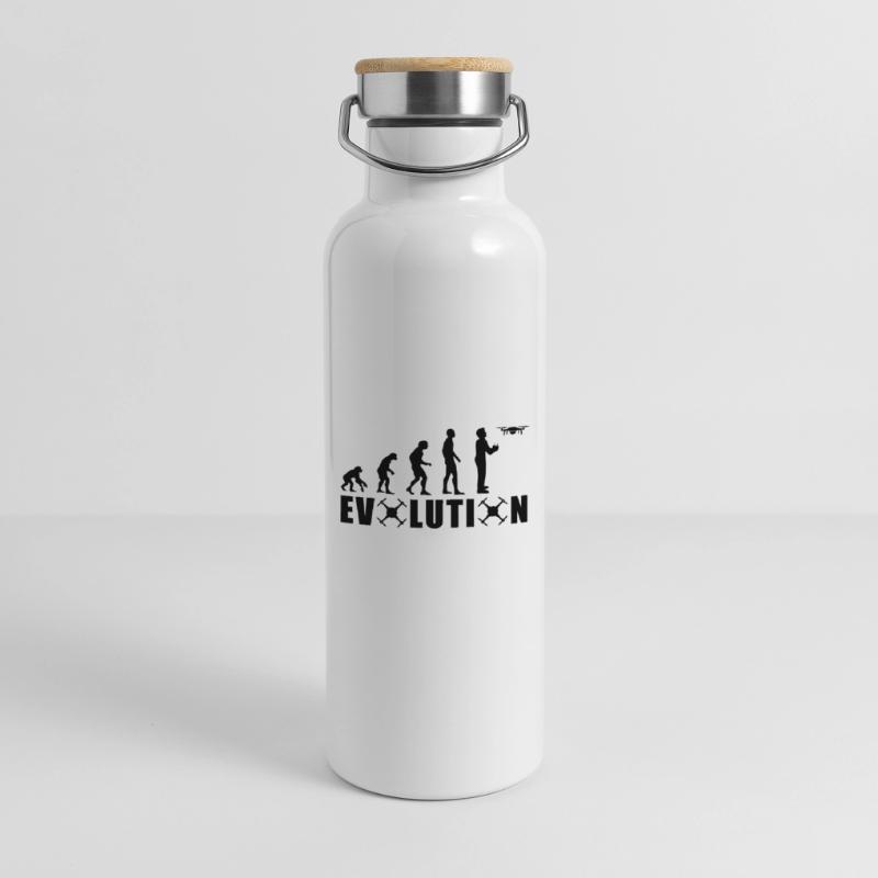 EVOLUTION DRONE Gift Ground Pilot Flying Thermal Bottle with Bamboo Lid