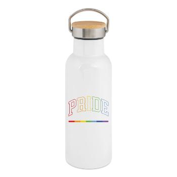 Pride. Love is Love - Thermal Bottle with Bamboo Lid - white - Right