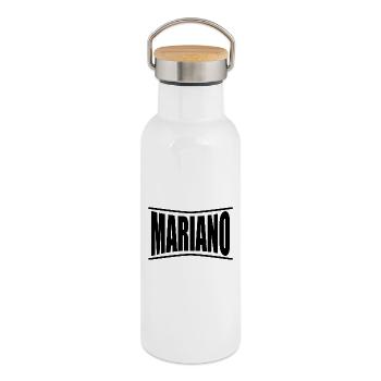 Mariano t-shirt t-shirt idée cadeau - Gourde isotherme avec bouchon en bambou - blanc - Droite