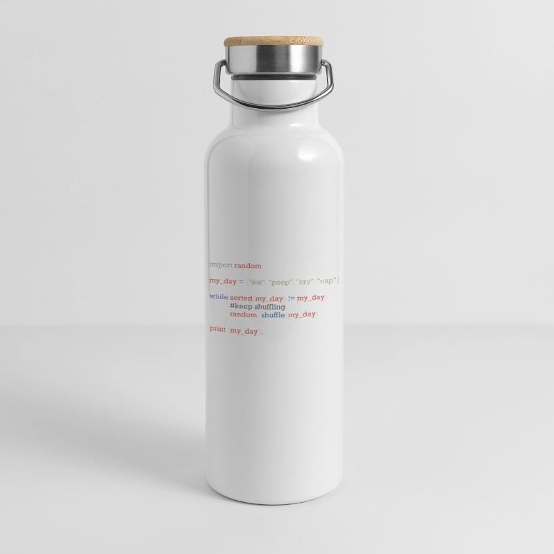 Funny python code about everyday life, baby Thermal Bottle with Bamboo Lid