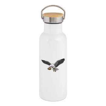 Boulderer Colorsplash Boulder Bouldern - Thermosflasche mit Bambusdeckel - Weiß - Rechts