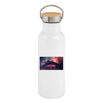 Spaceship - Thermal Bottle with Bamboo Lid - white - Right