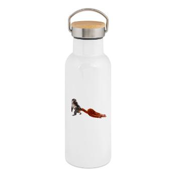 Punch - das kleine Äffchen - Thermosflasche mit Bambusdeckel - Weiß - Rechts