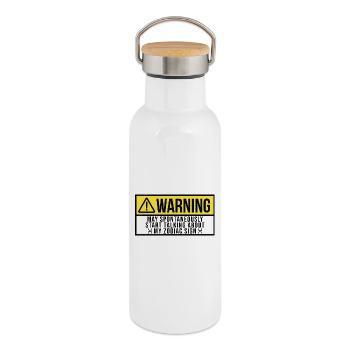 Pisces - Thermal Bottle with Bamboo Lid - white - Right