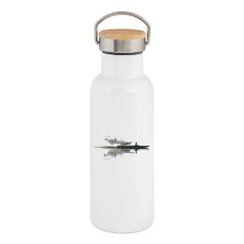Ruderer - Thermosflasche mit Bambusdeckel - Weiß - Rechts