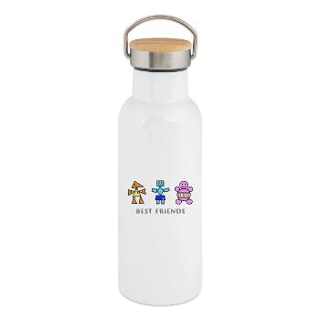 Best Friends Trio Geometrische Spielzeuge - Thermosflasche mit Bambusdeckel - Weiß - Rechts