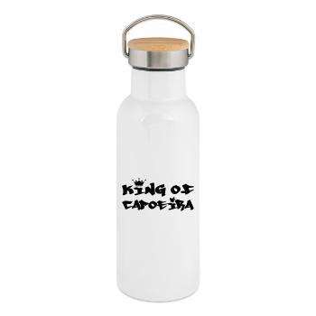 Le Roi de la Capoeira - Gourde isotherme avec bouchon en bambou - blanc - Droite