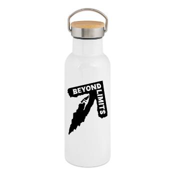 Beyond Limits - Climber [Black] - Thermal Bottle with Bamboo Lid - white - Right