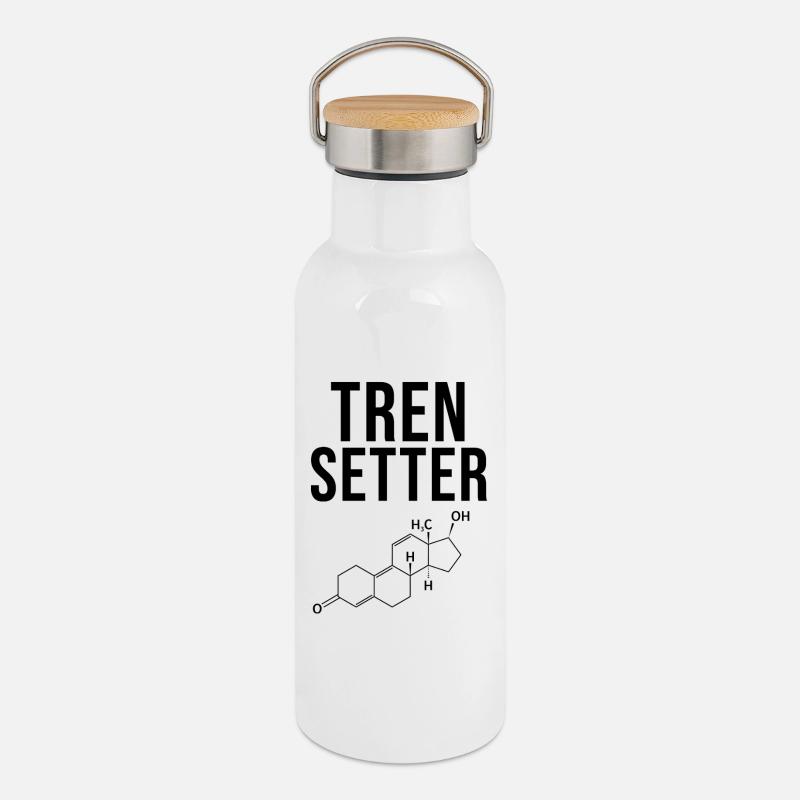 Trensetter - Gourde isotherme avec bouchon en bambou - blanc