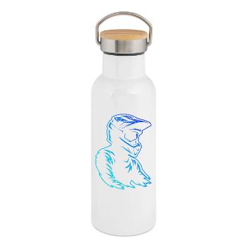 Direct Motocross Statement - Thermal Bottle with Bamboo Lid - white - Right