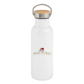 Feliz Navidad - Thermosflasche mit Bambusdeckel - Weiß - Rechts