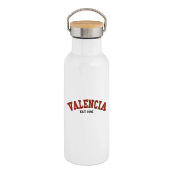 Valencia Est.1995 - Thermal Bottle with Bamboo Lid - white - Right