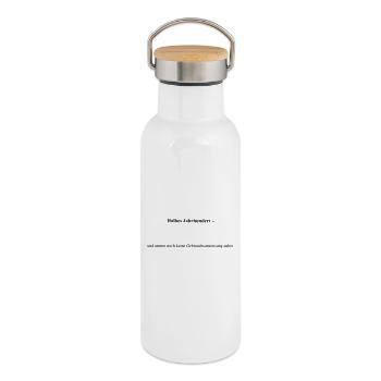 Half a century of typography - Thermal Bottle with Bamboo Lid - white - Right