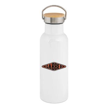 Gabber Shirt - Hardcore Techno Rave Vibes - Thermal Bottle with Bamboo Lid - white - Right