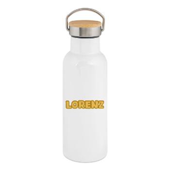 Lorenz Lorenz - Thermal Bottle with Bamboo Lid - white - Right