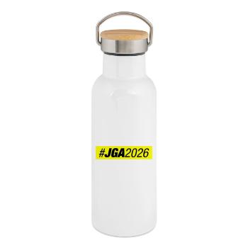 Jga 2026 Enterrement de vie de garçon - Gourde isotherme avec bouchon en bambou - blanc - Droite