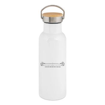 salz anreichen slapstick dackel langer tisch - Thermosflasche mit Bambusdeckel - Weiß - Rechts