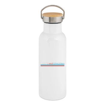 I have handstands - Thermal Bottle with Bamboo Lid - white - Right