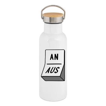 2541614 15643289 schalter - Thermosflasche mit Bambusdeckel - Weiß - Rechts