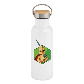 Kleiner Ritter - Thermosflasche mit Bambusdeckel - Weiß - Rechts