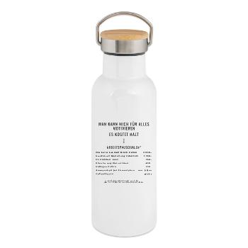 Motivation durch Pauschalen - Thermosflasche mit Bambusdeckel - Weiß - Rechts