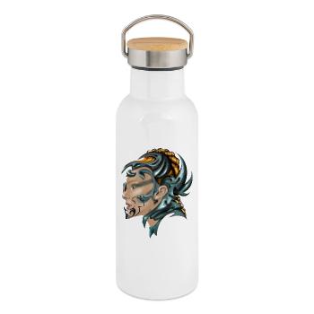 Steampunk - Thermal Bottle with Bamboo Lid - white - Right