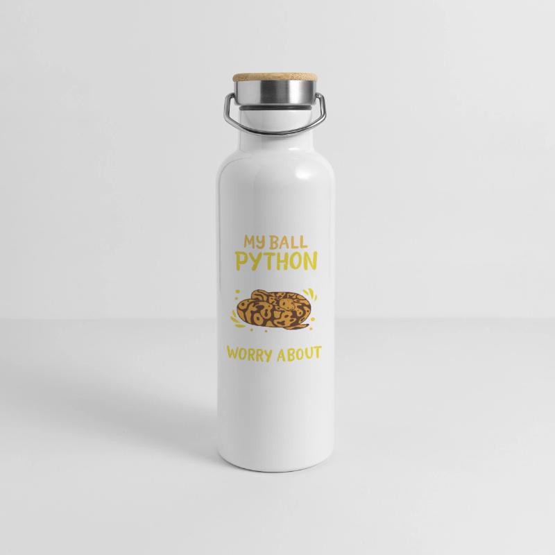 Thermosflasche mit Bambusdeckel