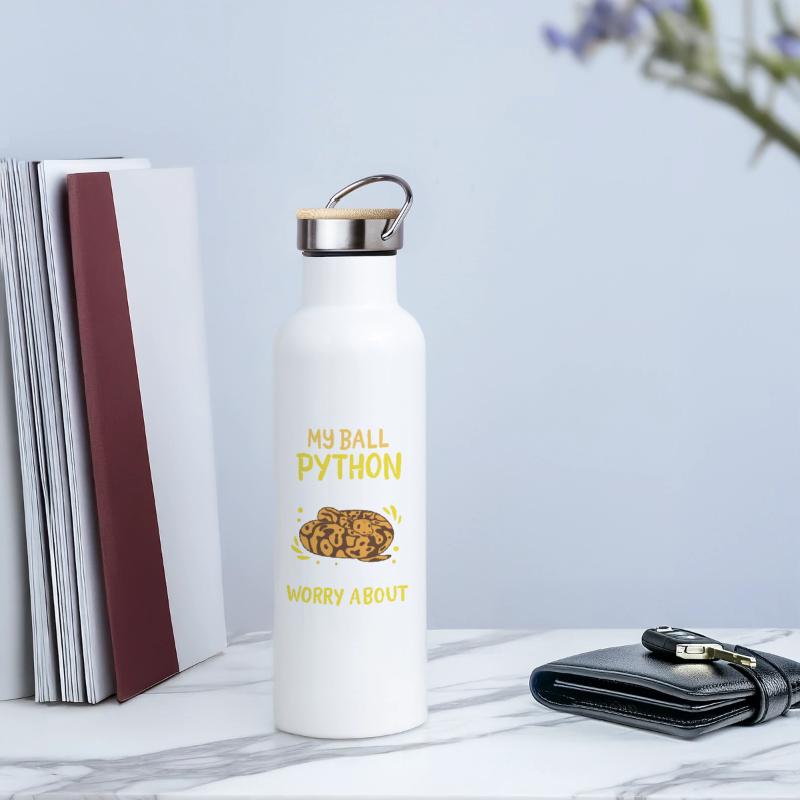 Thermosflasche mit Bambusdeckel