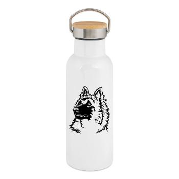 Tervuren Head - Thermal Bottle with Bamboo Lid - white - Right