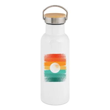 Golf ball - Thermal Bottle with Bamboo Lid - white - Right