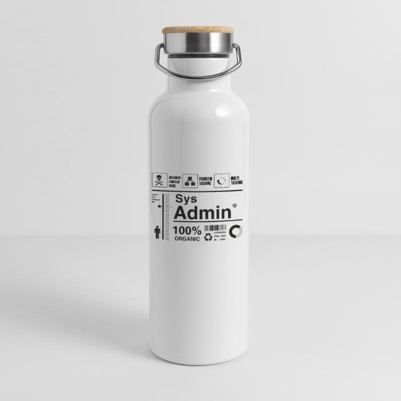 administrateur système ordinateur nerd pc kit programmeur humour lo Gourde isotherme avec bouchon en bambou