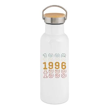1996 - Thermal Bottle with Bamboo Lid - white - Right