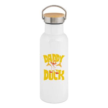 Daddy Duck - Thermosflasche mit Bambusdeckel - Weiß - Rechts