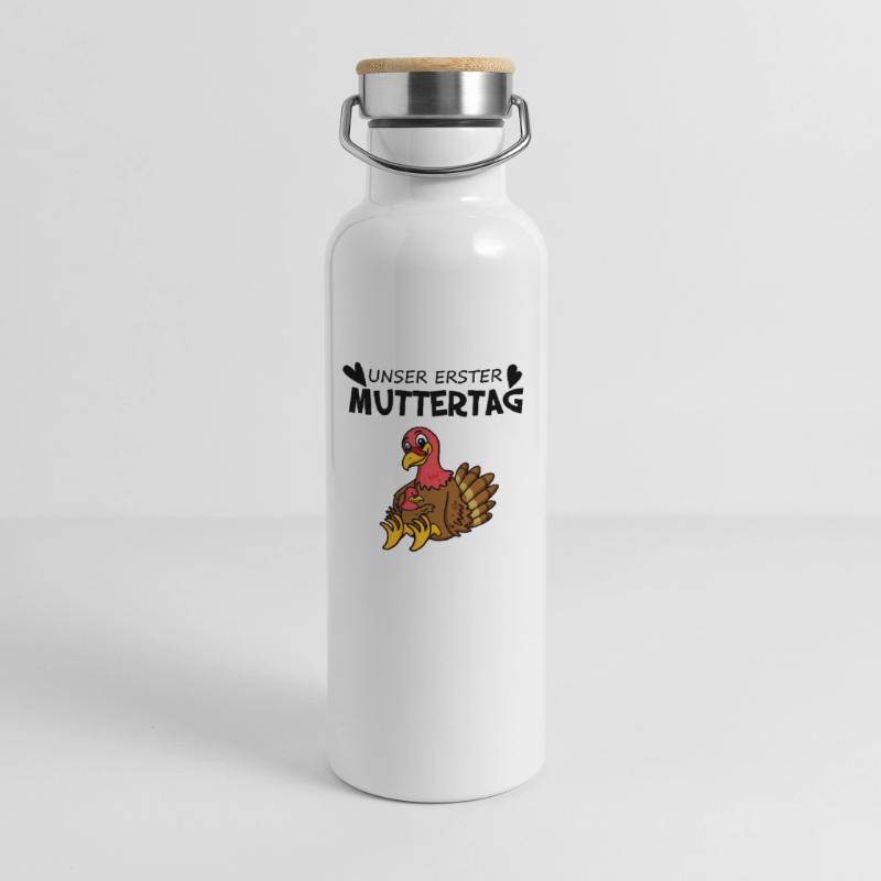 Muttertag - erster Muttertag Geschenk Thermosflasche mit Bambusdeckel