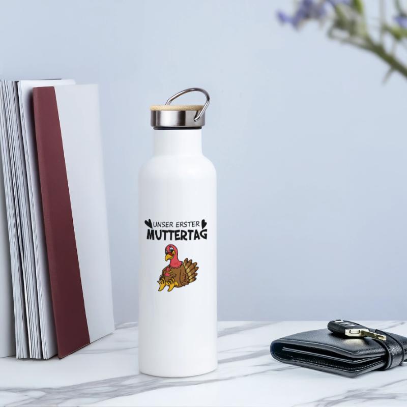 Muttertag - erster Muttertag Geschenk Thermosflasche mit Bambusdeckel