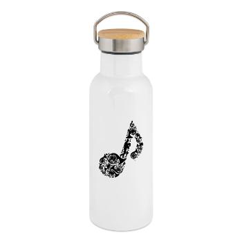 Waldhorn - Thermosflasche mit Bambusdeckel - Weiß - Rechts
