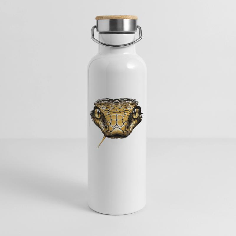 Serpent Python Cobra Mamba Serpent à sonnettes Serpent Gourde isotherme avec bouchon en bambou