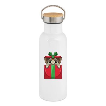 Turtle Birthday Package - Thermal Bottle with Bamboo Lid - white - Right