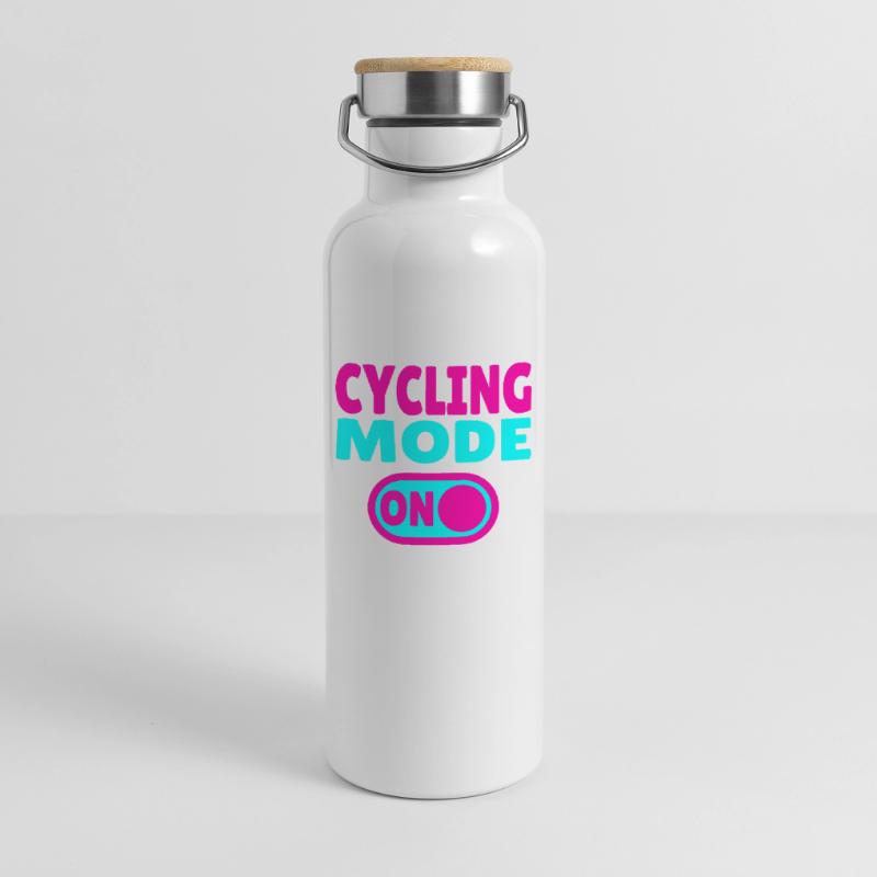 Mode cyclisme activé Cyclisme Gourde isotherme avec bouchon en bambou