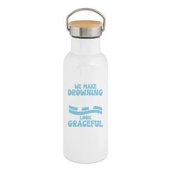 Synchronschwimmen Kunstschwimmen Wassersport - Thermosflasche mit Bambusdeckel - Weiß - Rechts