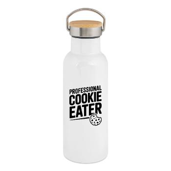 Professioneller Keksesser - Thermosflasche mit Bambusdeckel - Weiß - Rechts
