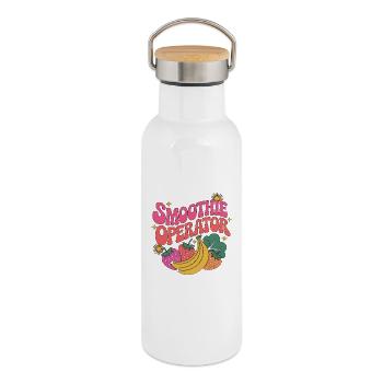 Nutritionist Smoothie Operator Nutritional Coach - Thermal Bottle with Bamboo Lid - white - Right