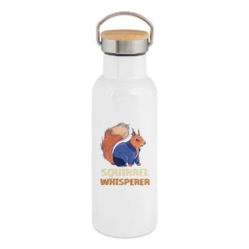 Eichhörnchen Flüsterer Denim - Thermosflasche mit Bambusdeckel - Weiß - Rechts