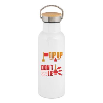 Eisangeln Tip Up Don't Lie - Thermal Bottle with Bamboo Lid - white - Right